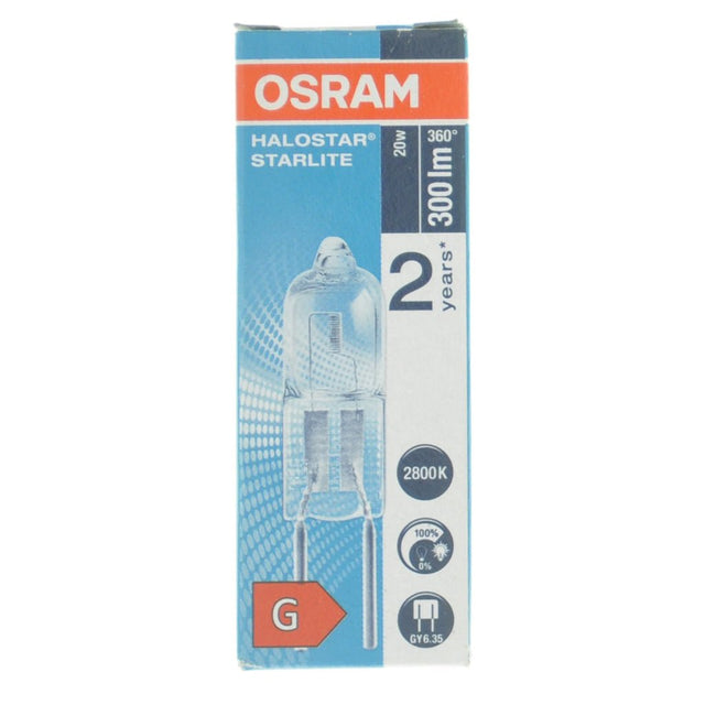 Osram Halostar Starlite Bi - Pin Halogen Light Bulb GY6.35 12V 20W 64427S
