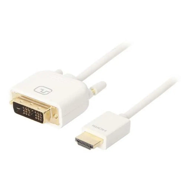 HDMI to DVI adapter cable on a white background