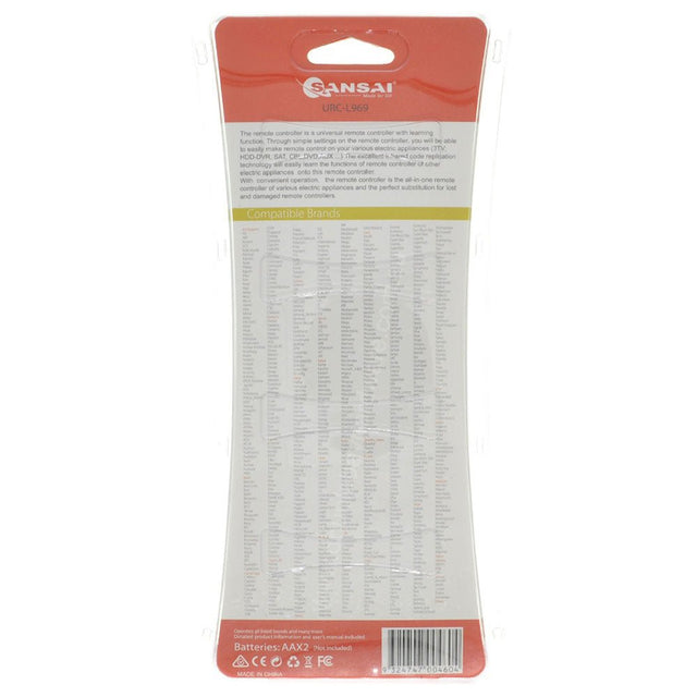 SANSAI 8In1 Universal Remote Control URC - L969