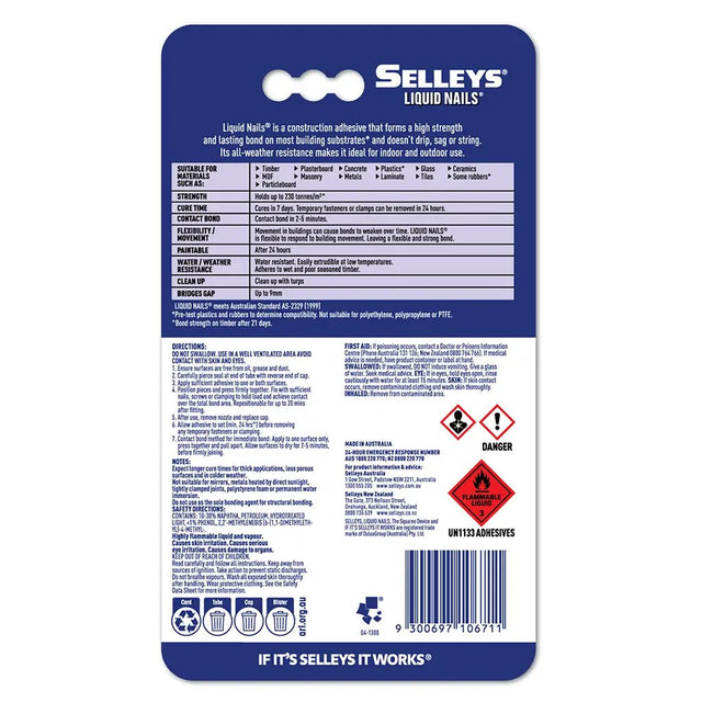 SELLEYS Liquid Nails Original High Strength Construction Adhesive 100g