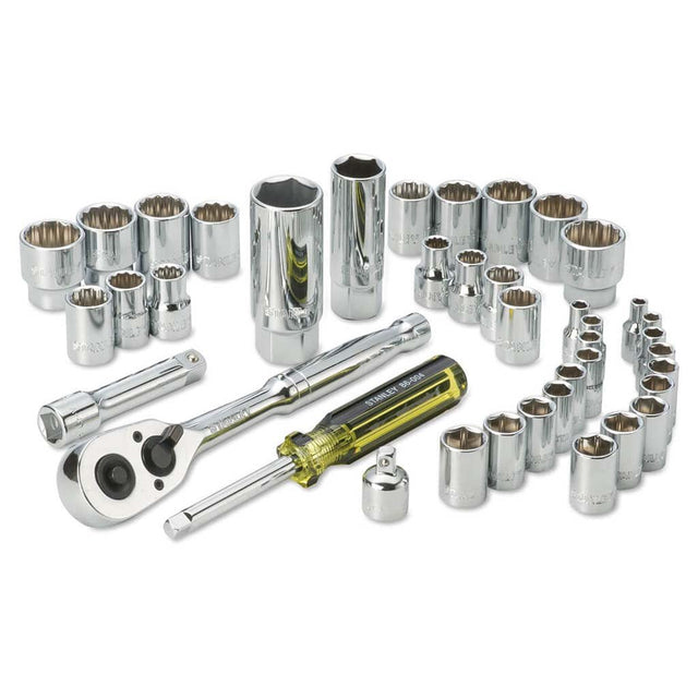 Stanley 40 Piece 1/4" & 3/8" Drive Met/AF Socket Set 89 - 506