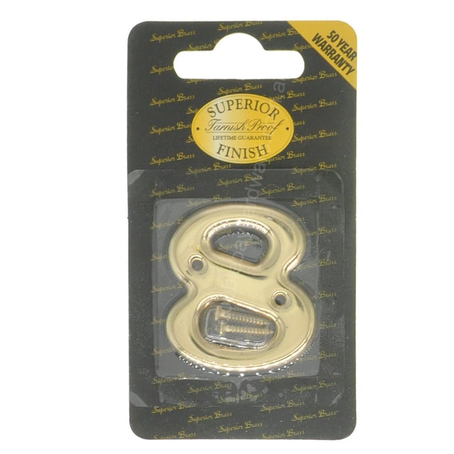 Superior Brass 50mm Brass House Number