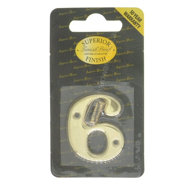 Superior Brass 50mm Brass House Number