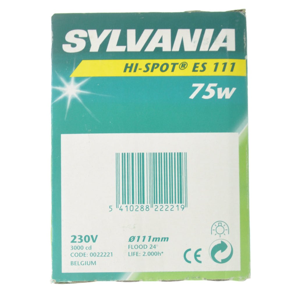 Sylvania Hi Spot ES111 PAR36 Halogen Light Bulb GU10 230V 75W 24° 0022221