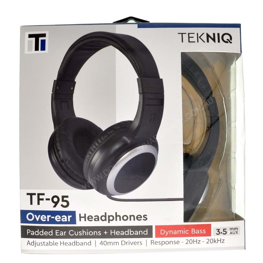 TEKNIQ Over - Ear Headphones Black TF - 95