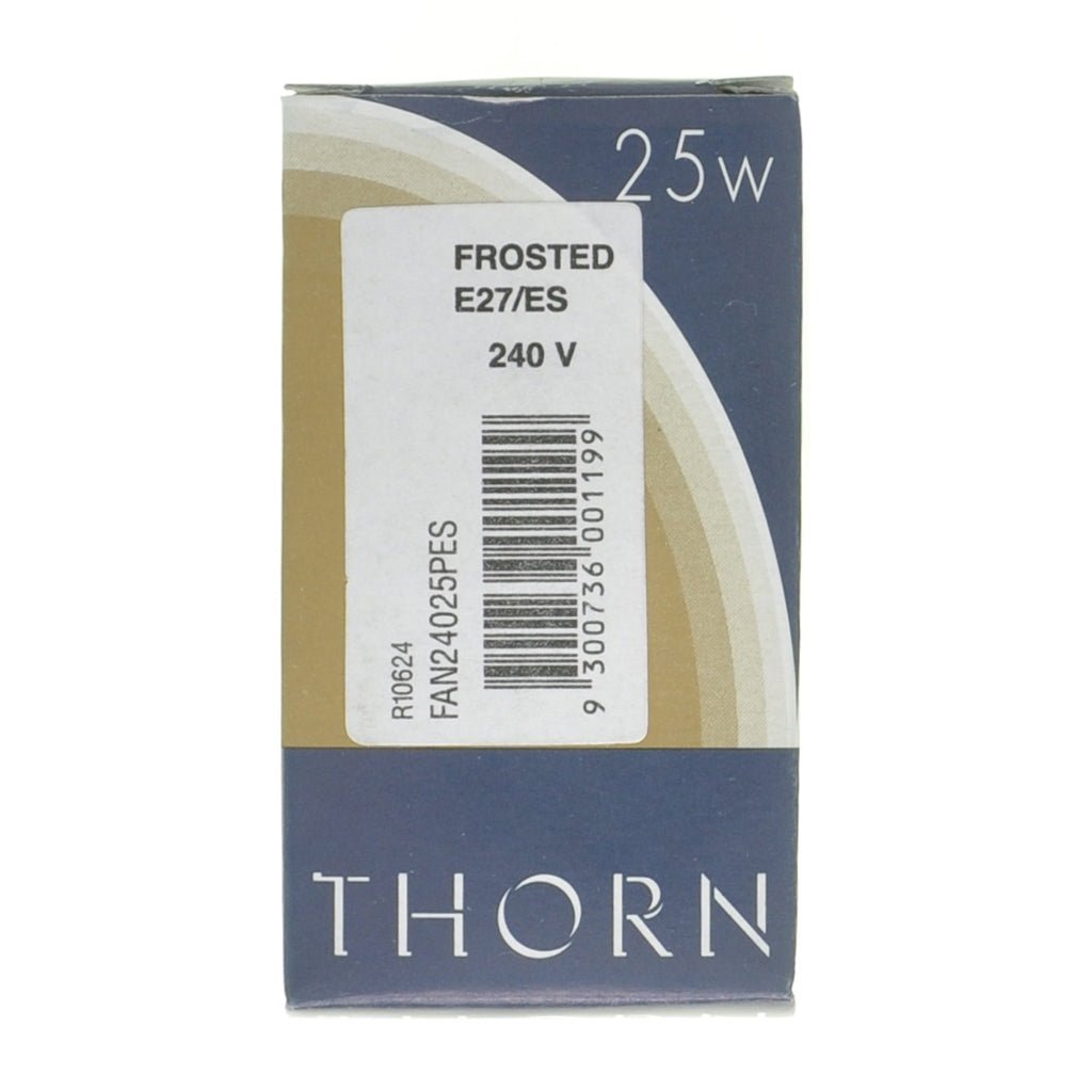 THORN Fancy Round Incandescent Light Bulb E27 240V 25W Frost R10624