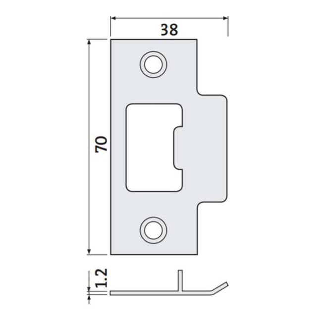 Trio Striker Plate T Chrome Plated BWSPTCP