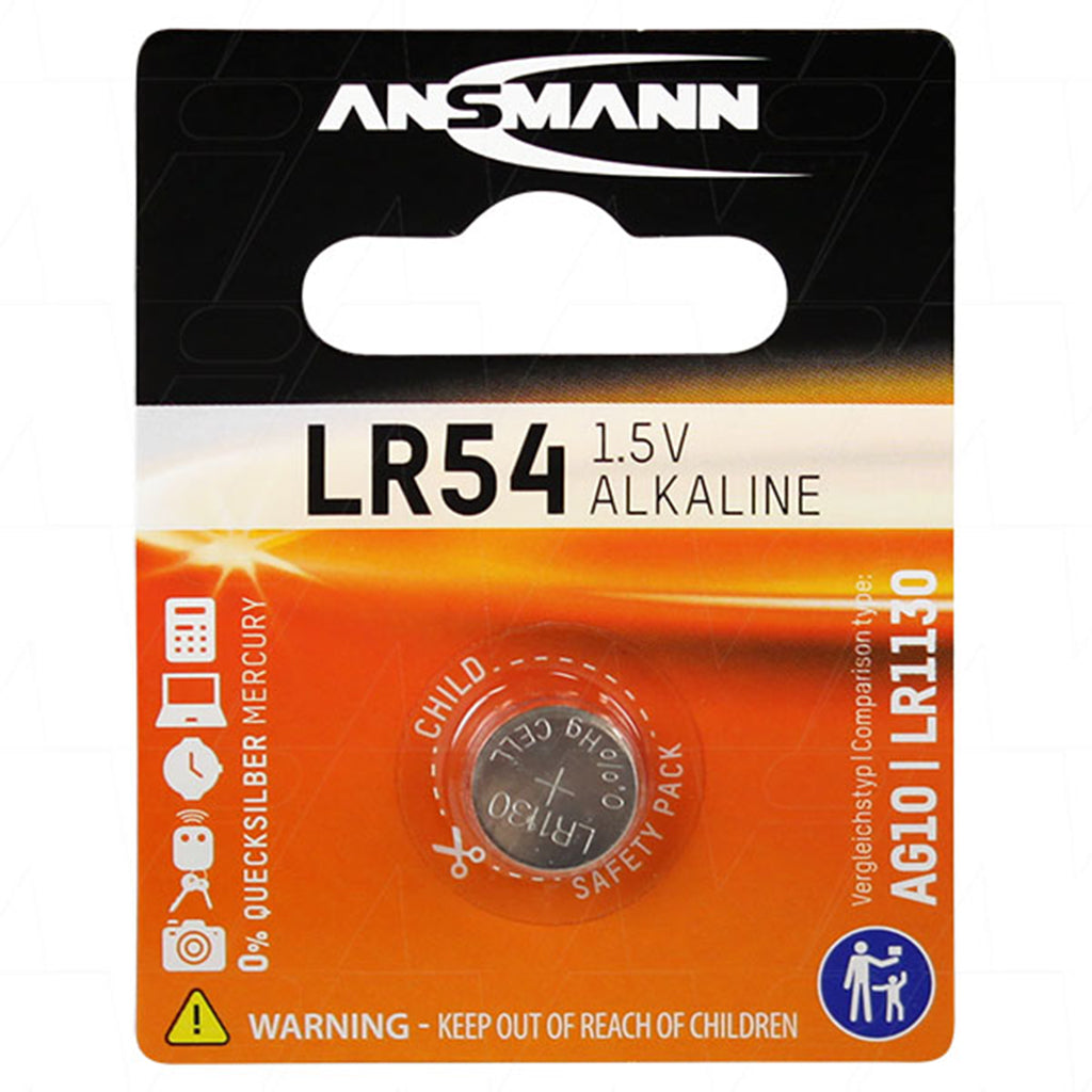 ANSMANN Alkaline Button Cell Battery 1.5V 70mAh LR54