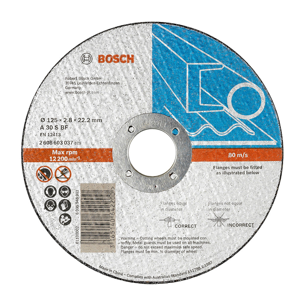 Bosch Metal Cut Off Wheel 125X2.8X22mm 2.608.603.037 Rich text editor