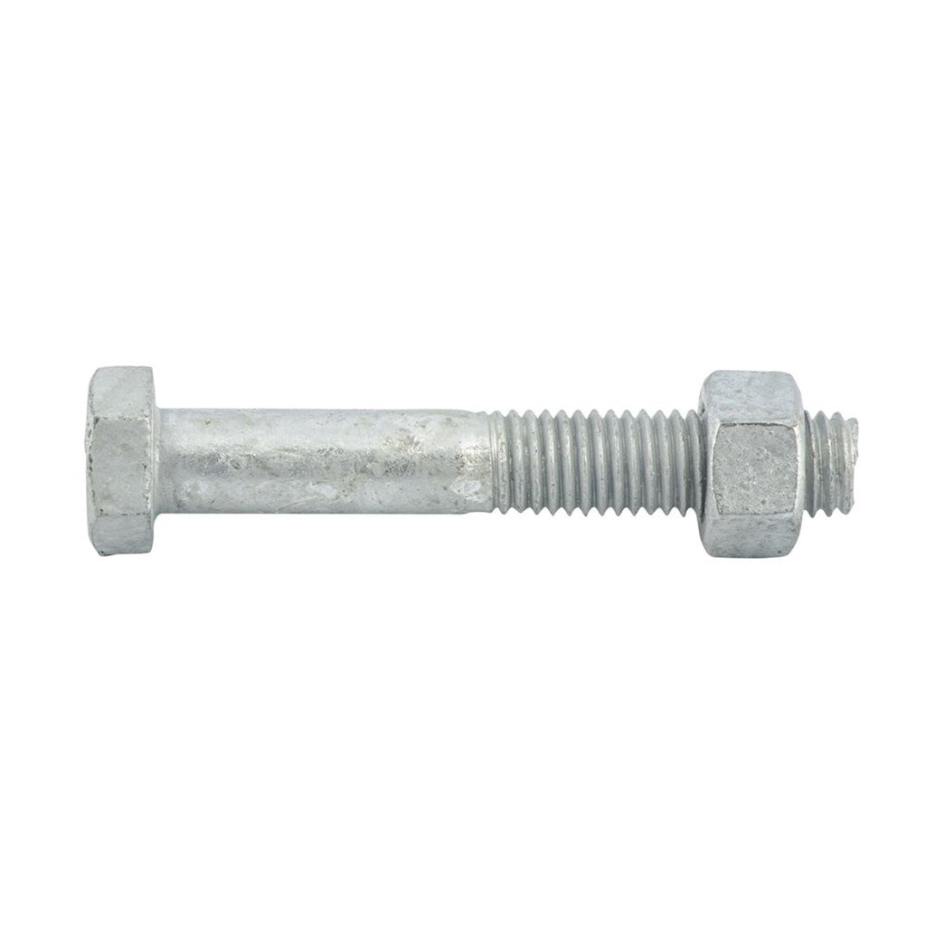 Bremick Hot Dipped Galvanised Hex Head Bolt & Nut M12X65