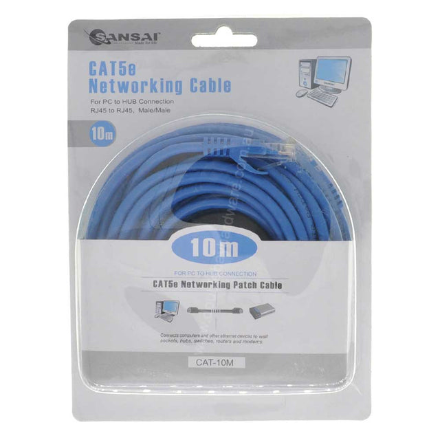 SANSAI CAT-5 Networking Patch Cable 10M CAT-10M - Double Bay Hardware