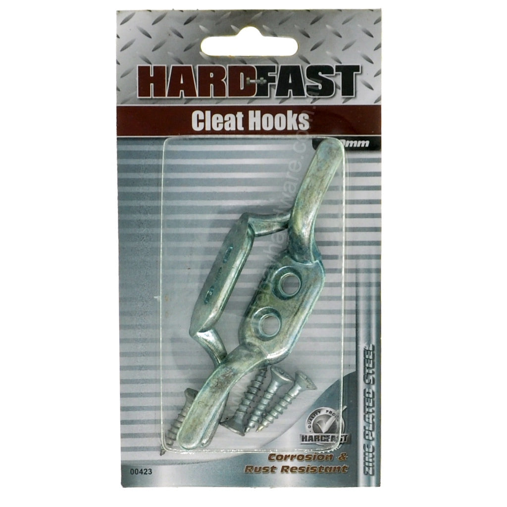 HARDFAST Cleat Hooks Zinc Plated 110mm 2Pcs 00423