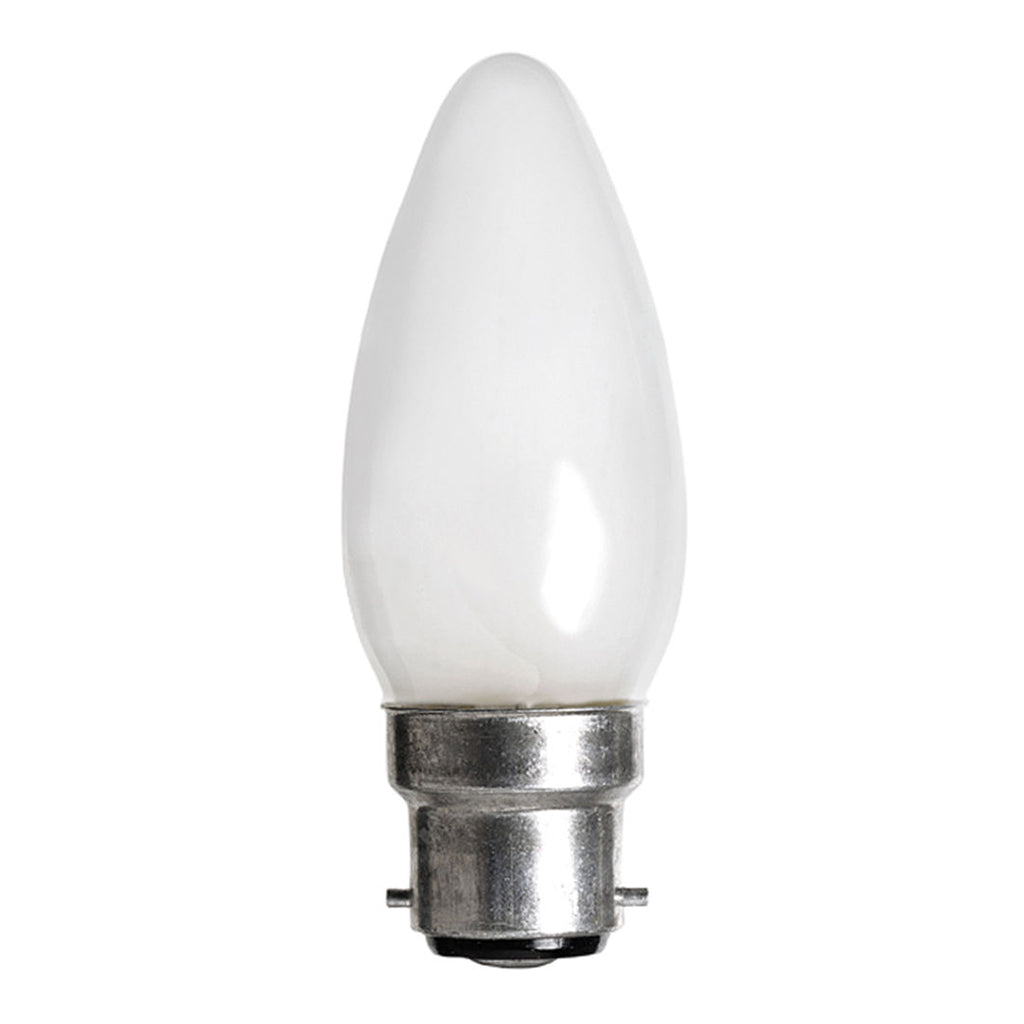 Lusion Candle Halogen Light Bulb B22 240V 18W Pearl 30101