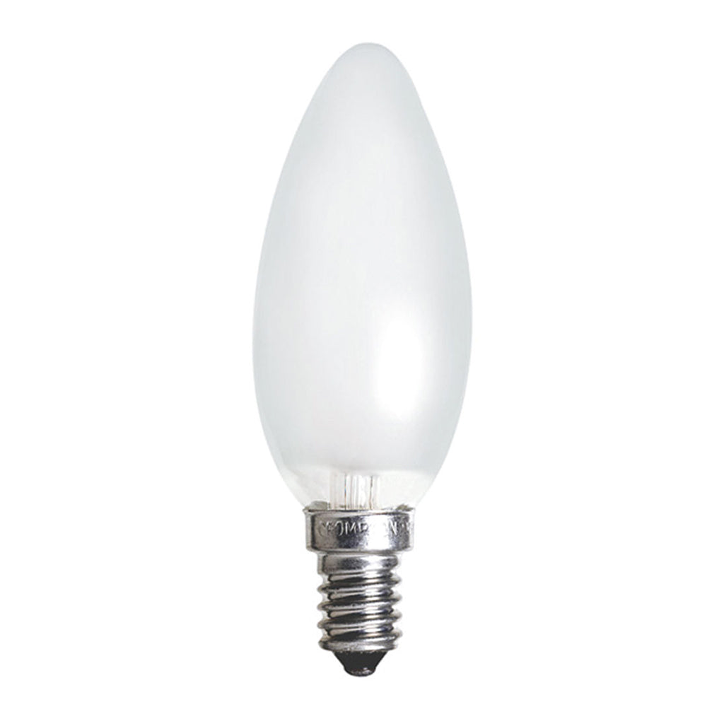 Lusion Candle Halogen Light Bulb E14 240V 28W Pearl 30111
