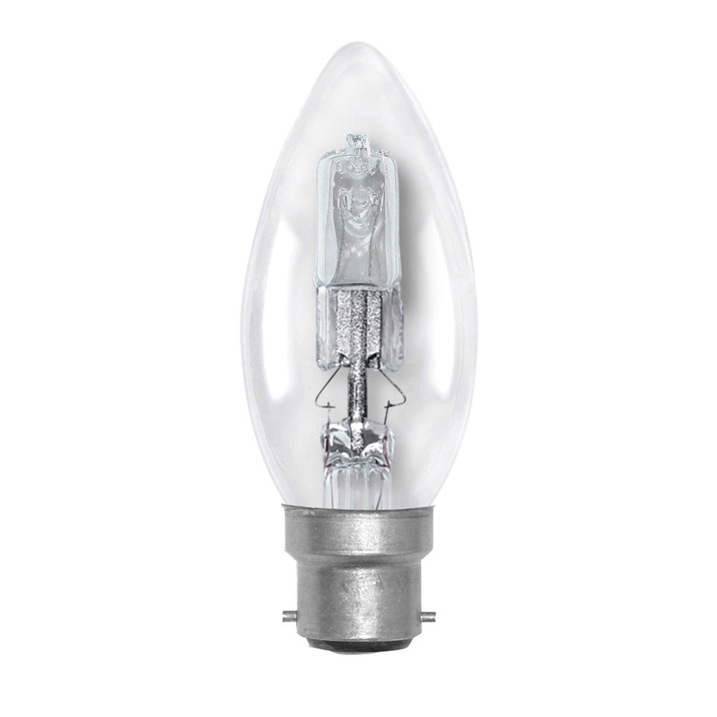Lusion Halogen Light Bulb Candle B22 240V 18W Clear 30100