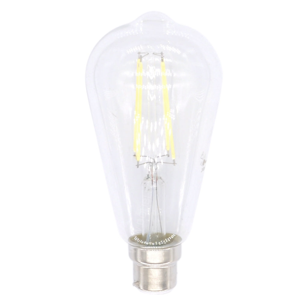 Lusion ST64 Filament LED Light Bulb B22 240V 8W C/DL 20978