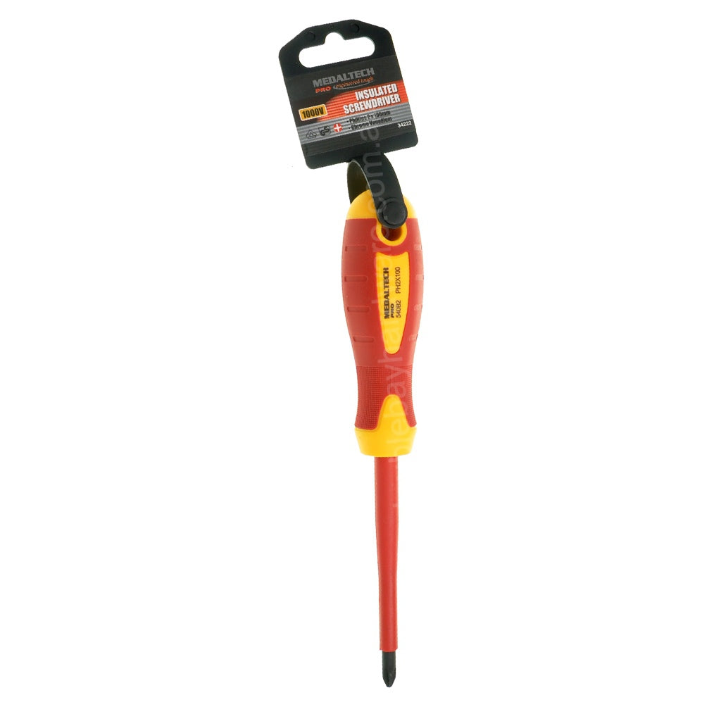MEDALTECH Insulated Screwdriver Philips PH2x100 34222