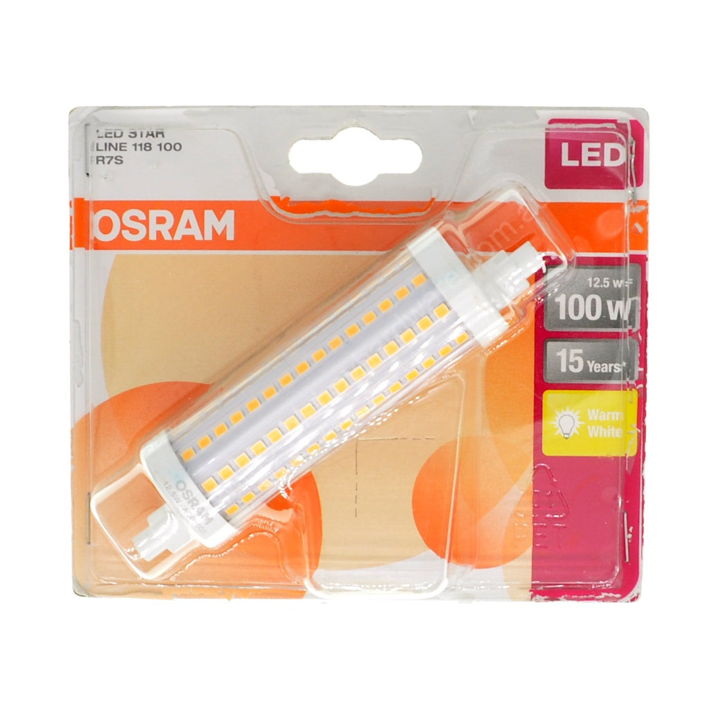 OSRAM Double Ended Linear LED Light Bulb R7s 240V 12.5W 118mm W/W 8115