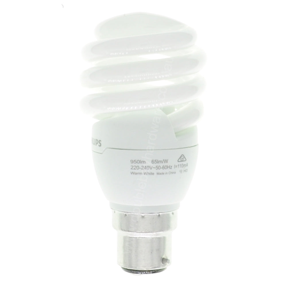 PHILIPS Tornado Spiral Energy Saving Light Bulb B22 15W W/W 137993