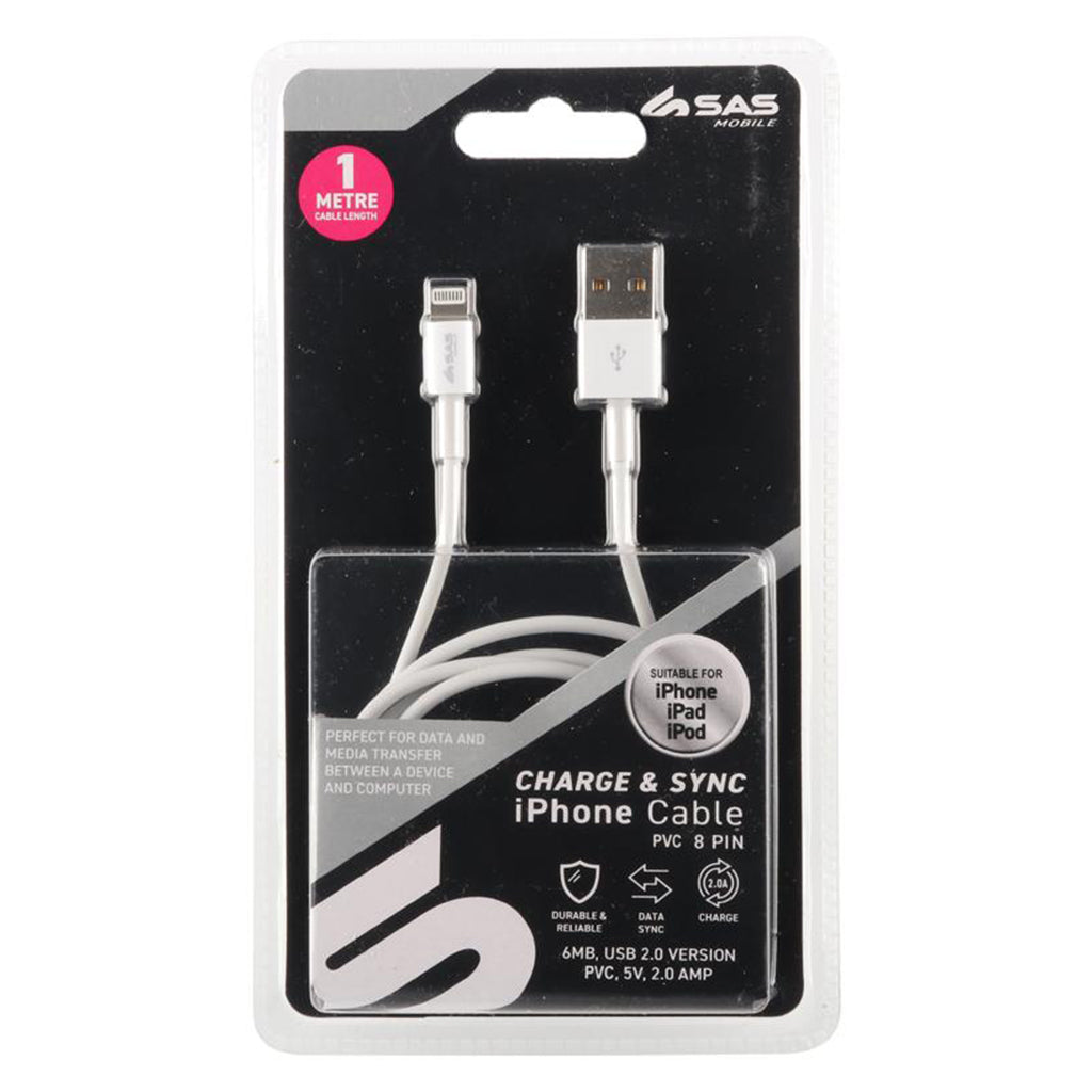 PJSAS Lightning to USB Charge & Sync Cable 1M 243983