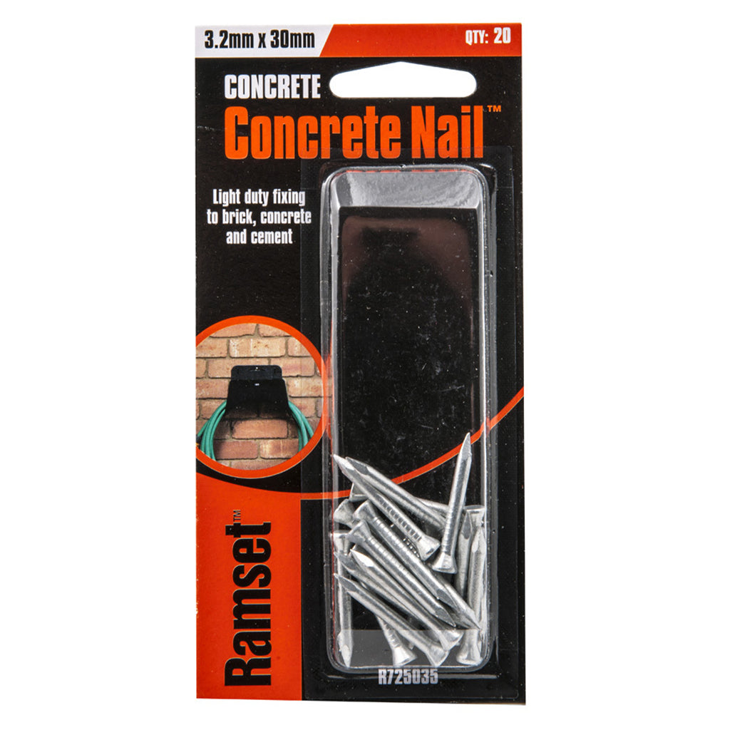 Ramset Concrete Nail 3.2x30mm 20Pcs R725035
