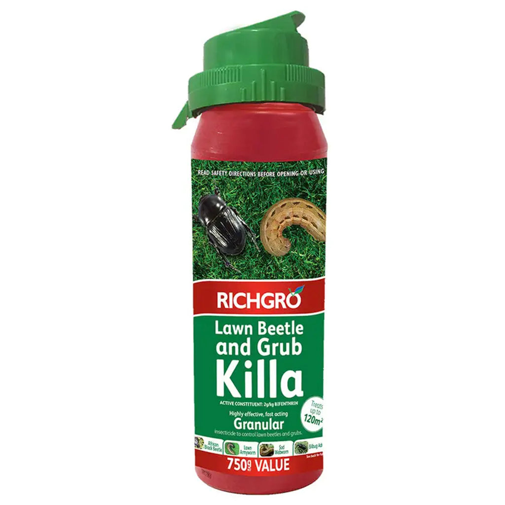 granular insecticide that kills Lawn Beetles and Grubs when they come into contact with it.