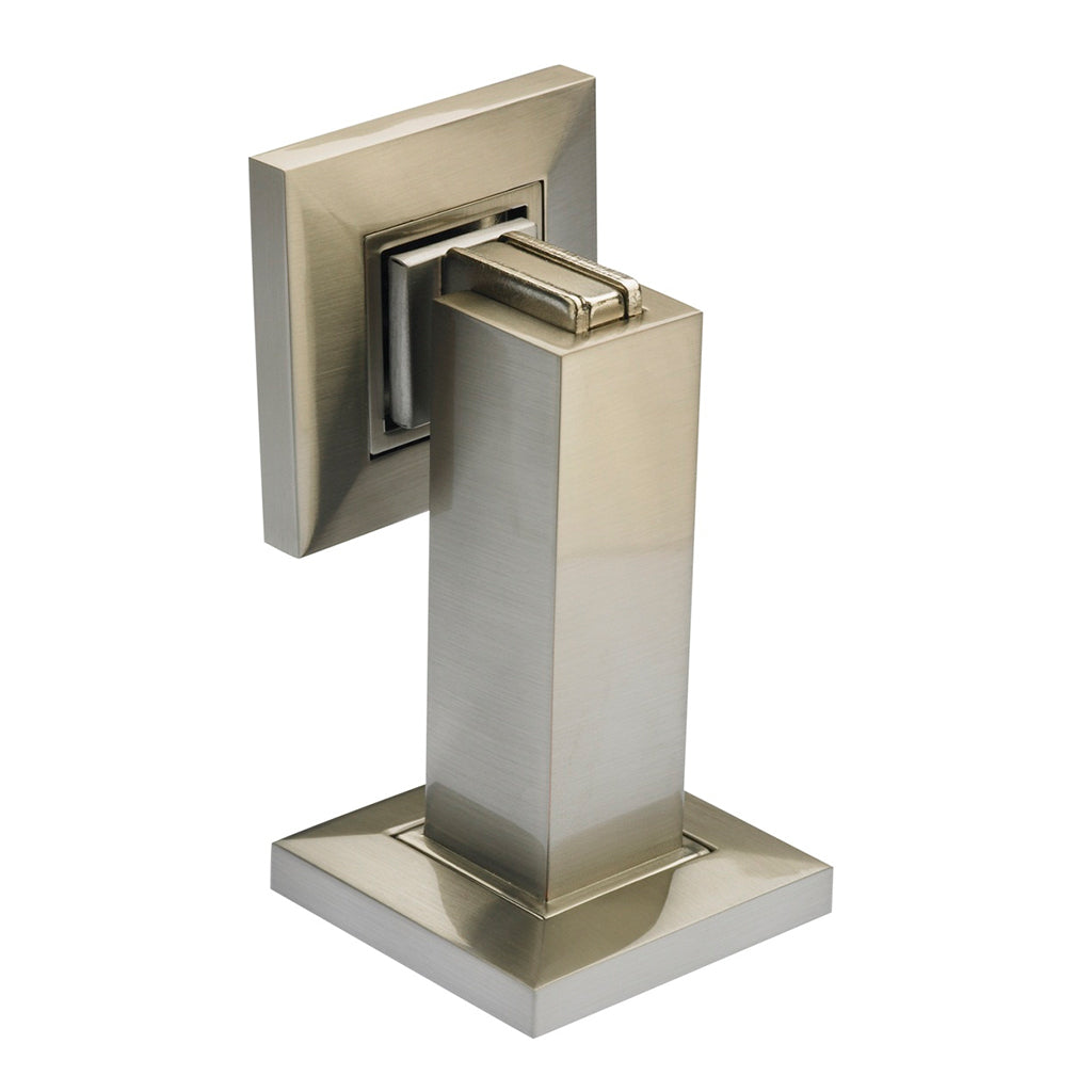 Superior Brass Square Magnetic Door Stop Satin Chrome 75mm 43729