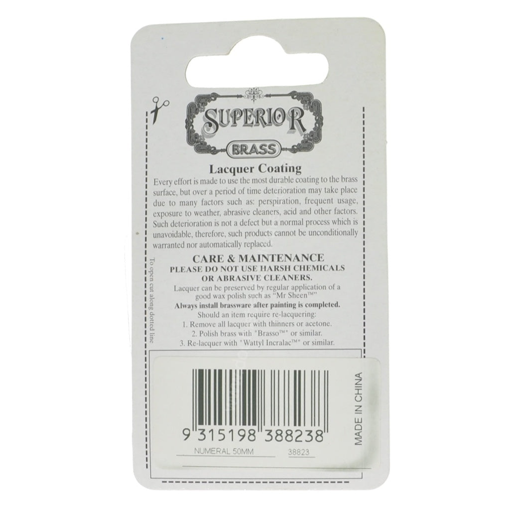 50mm polished stainless steel house number 3