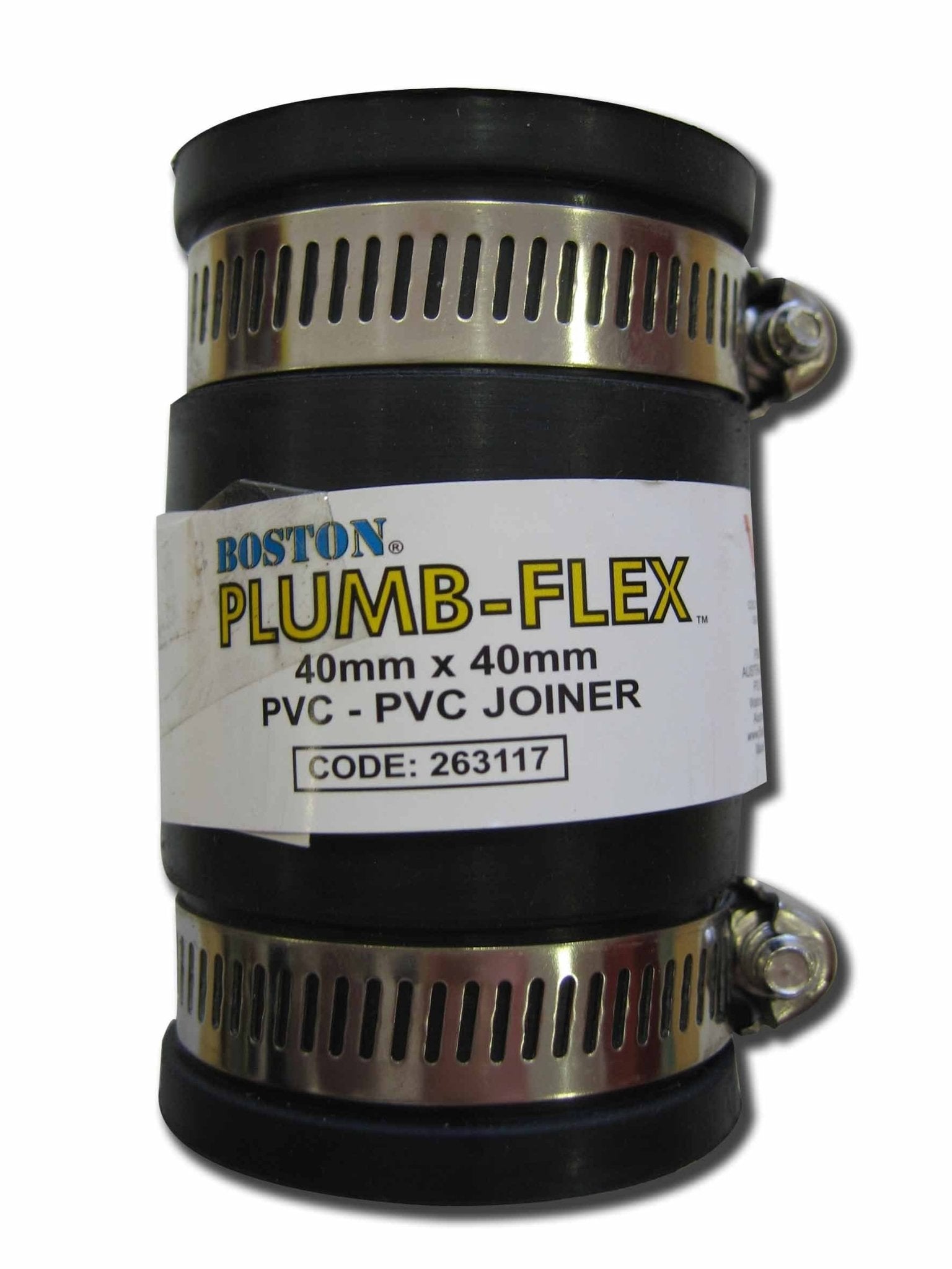 BOSTON Plumb-Flex DWV PVC Rubber Joiner 40mmX40mm 263117 - Double Bay Hardware