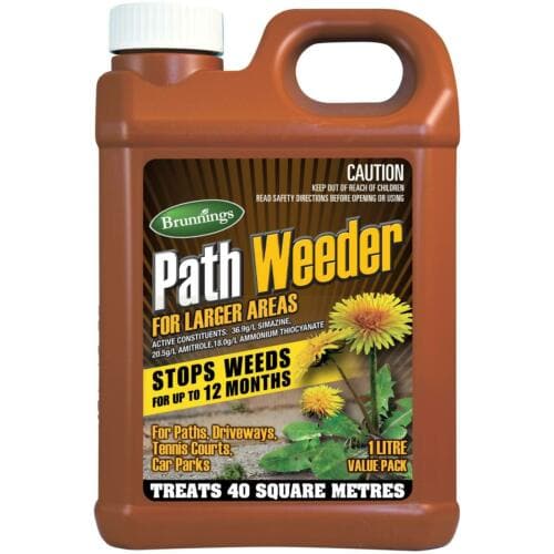BRUNNINGS Path Weeder 1L For Path,Driveway,Tennis Court,Car Parks and Large Area - Double Bay Hardware