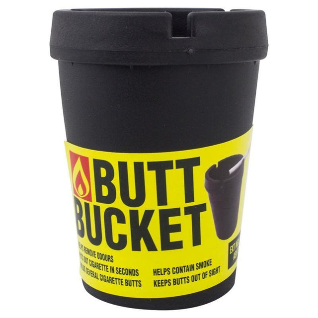 BUTT BUCKET Ashtray Plastic Black 31771