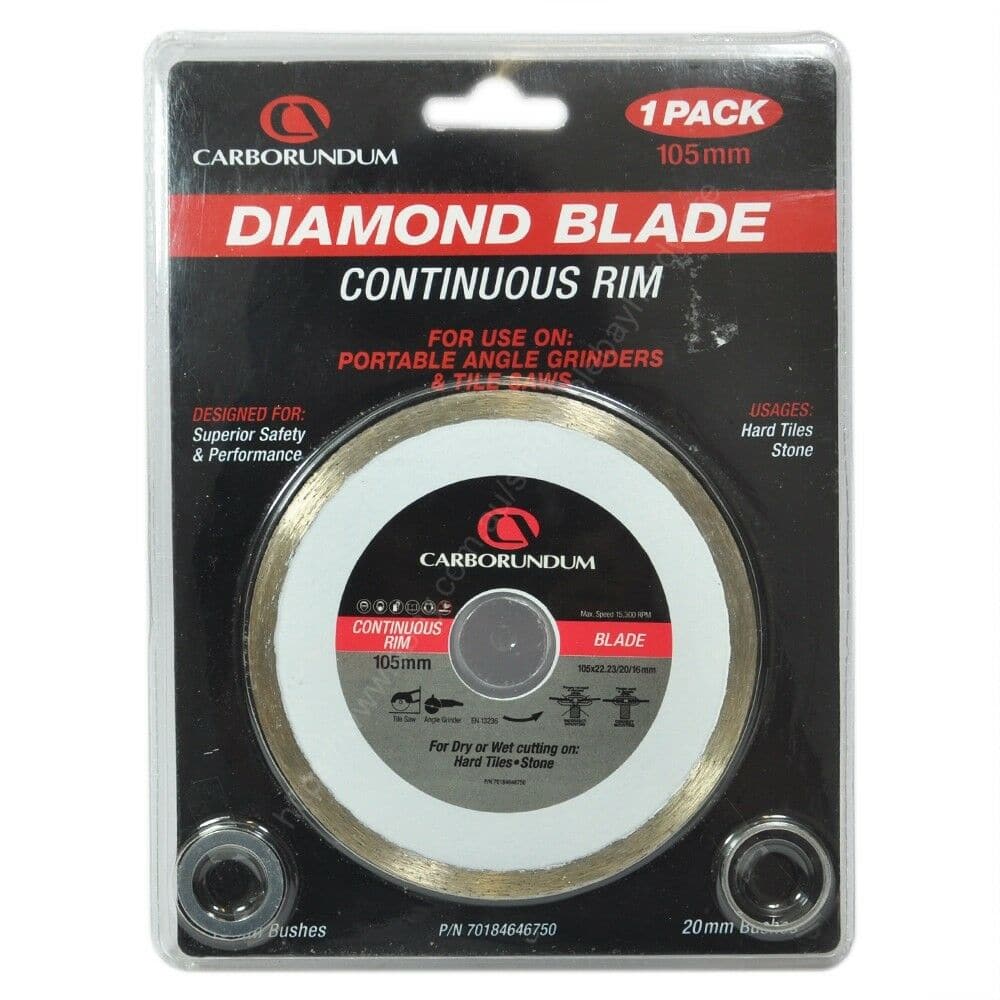 CARBORUNDUM Diamond Blade 105x22.23/20/16mm For Hard Tiles, Stone - DoubleBayHardware