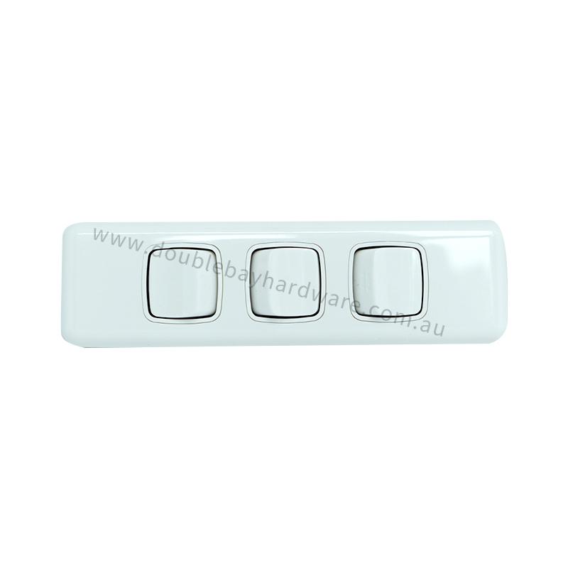 CHINT Architrave 3 Gang Switch LBL003A - DoubleBayHardware