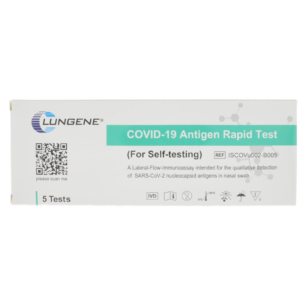 CLUNGENE Covid-19 Antigen Rapid Test Casette Nasal Swab 5 Tests - Double Bay Hardware