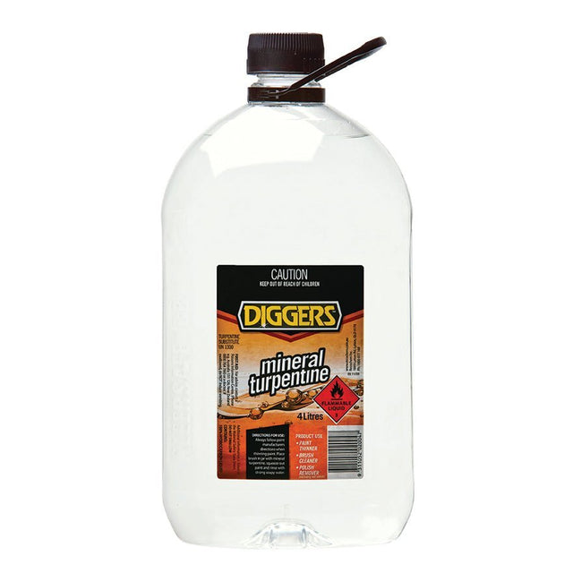 Diggers Mineral Turpentine 4L 16010 - 4DIG