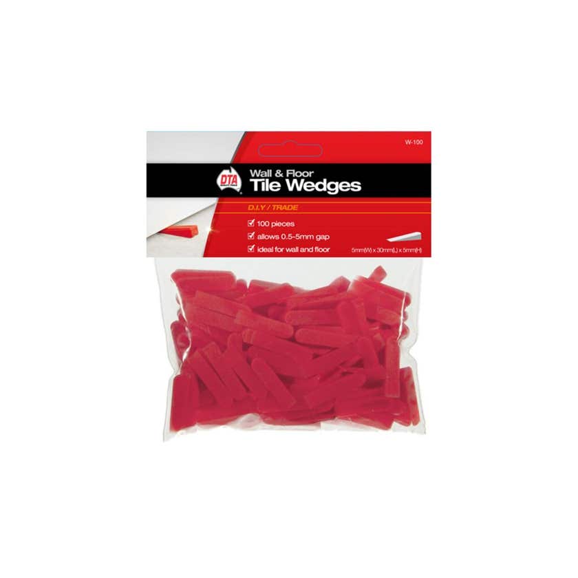 DTA Wedges Tile Red 100pcs W-100 - Double Bay Hardware