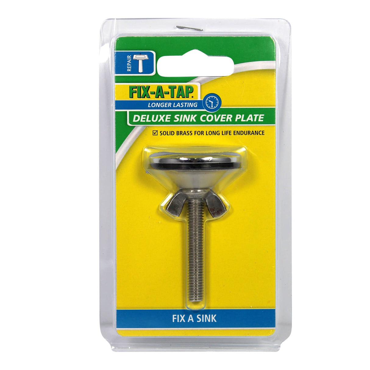 FIX-A-TAP Deluxe Sink Cover Plate Solid Brass 235565 - Double Bay Hardware