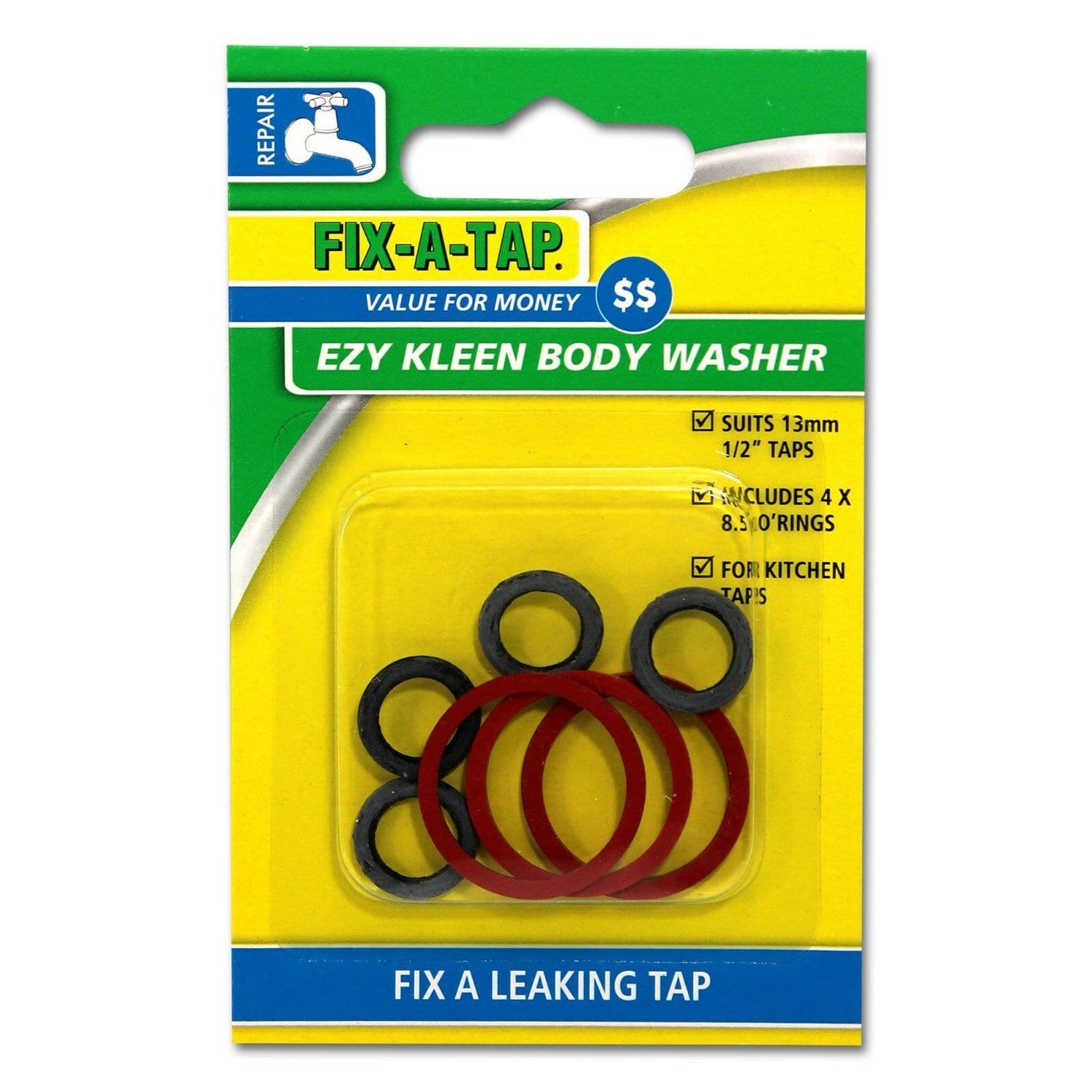 FIX-A-TAP Ezy Kleen Washers Suits 13mm(1/2") Taps 221124 - Double Bay Hardware