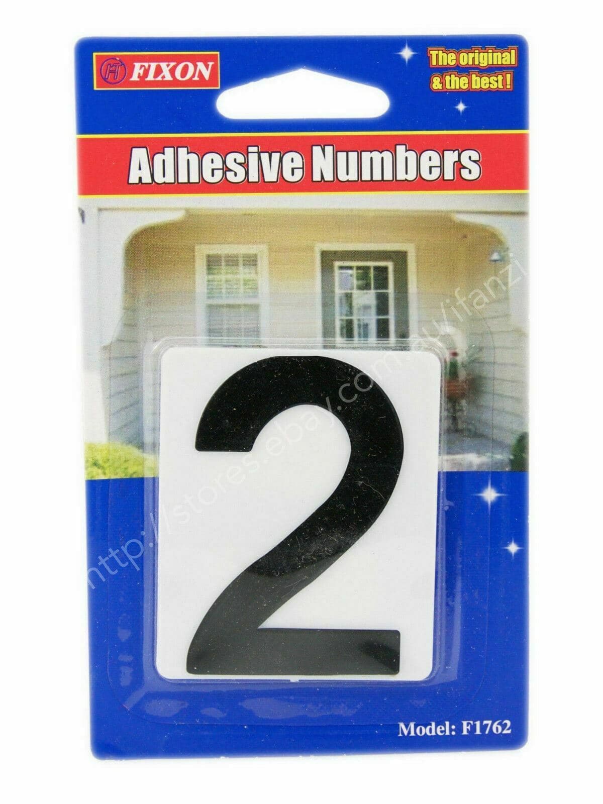Fixon Adhesive Number Sign For House Street Letterbox Number 59x49x2mm F1762 - Double Bay Hardware