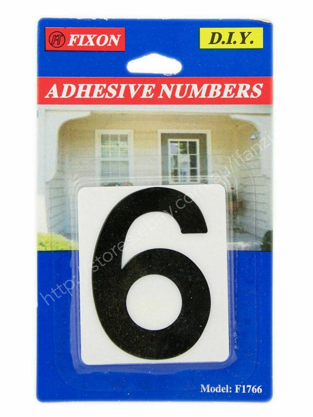 Fixon Adhesive Sign Number 6 59x49x2mm F1766