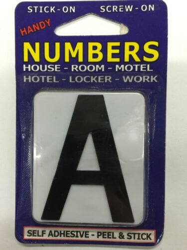 Handy Adhesive Letters Sign For House Room Locker Work 55x50x2mm WHBA - Double Bay Hardware