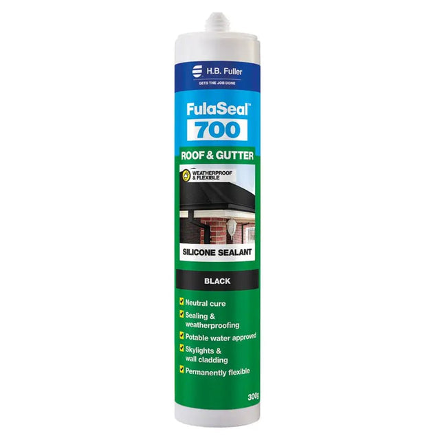 H.B. Fuller FulaSeal 700 Roof & Gutter Sealant Black 300g