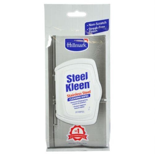 Hillmark Steel Kleen Stainless Steel Wipes 20 Wipes Included