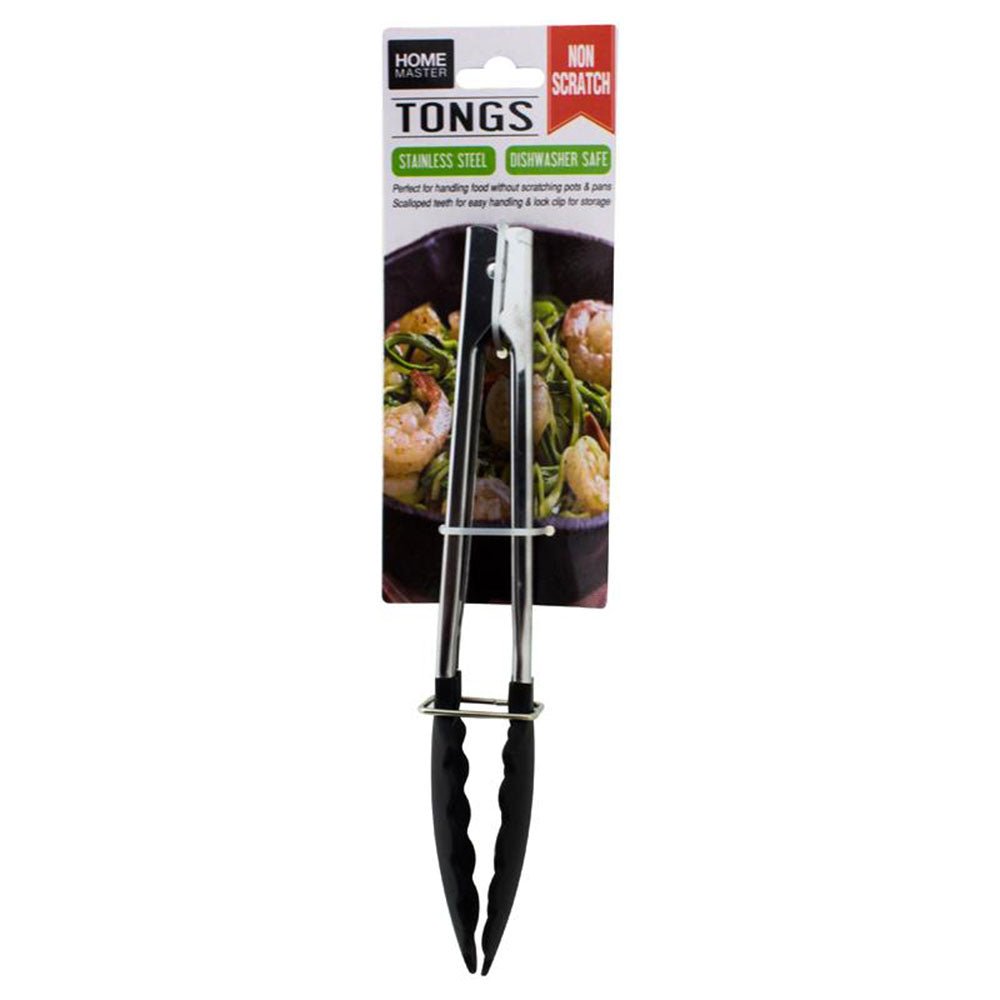 HOME MASTER Non-Scratch Tongs Stainless Steel 22.5cm 229895 - Double Bay Hardware