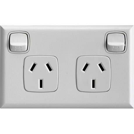 HPM Excel 10A White Double Powerpoint CDXL777WEWE - Double Bay Hardware