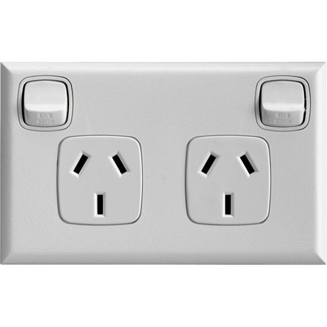 HPM Excel 10A White Double Powerpoint CDXL777WEWE - Double Bay Hardware