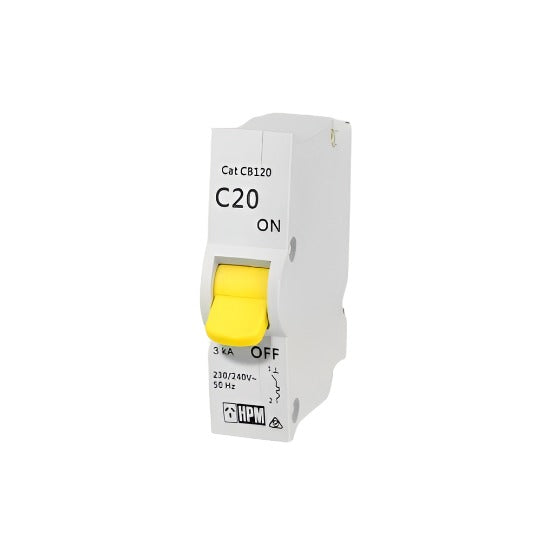 HPM Plug In Circuit Breaker For 20A Hot Water & Power Circuits CDCB120 - Double Bay Hardware
