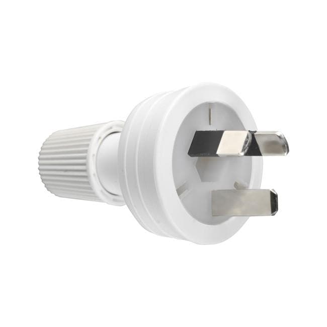 HPM Rear Entry Electrical Plug Top 3 Pin White 10A CD100LWE - Double Bay Hardware