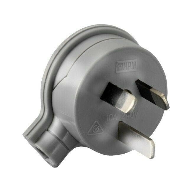 HPM Side Entry Electrical Plug Top 3 Pin Gray 10A CD106/1GY
