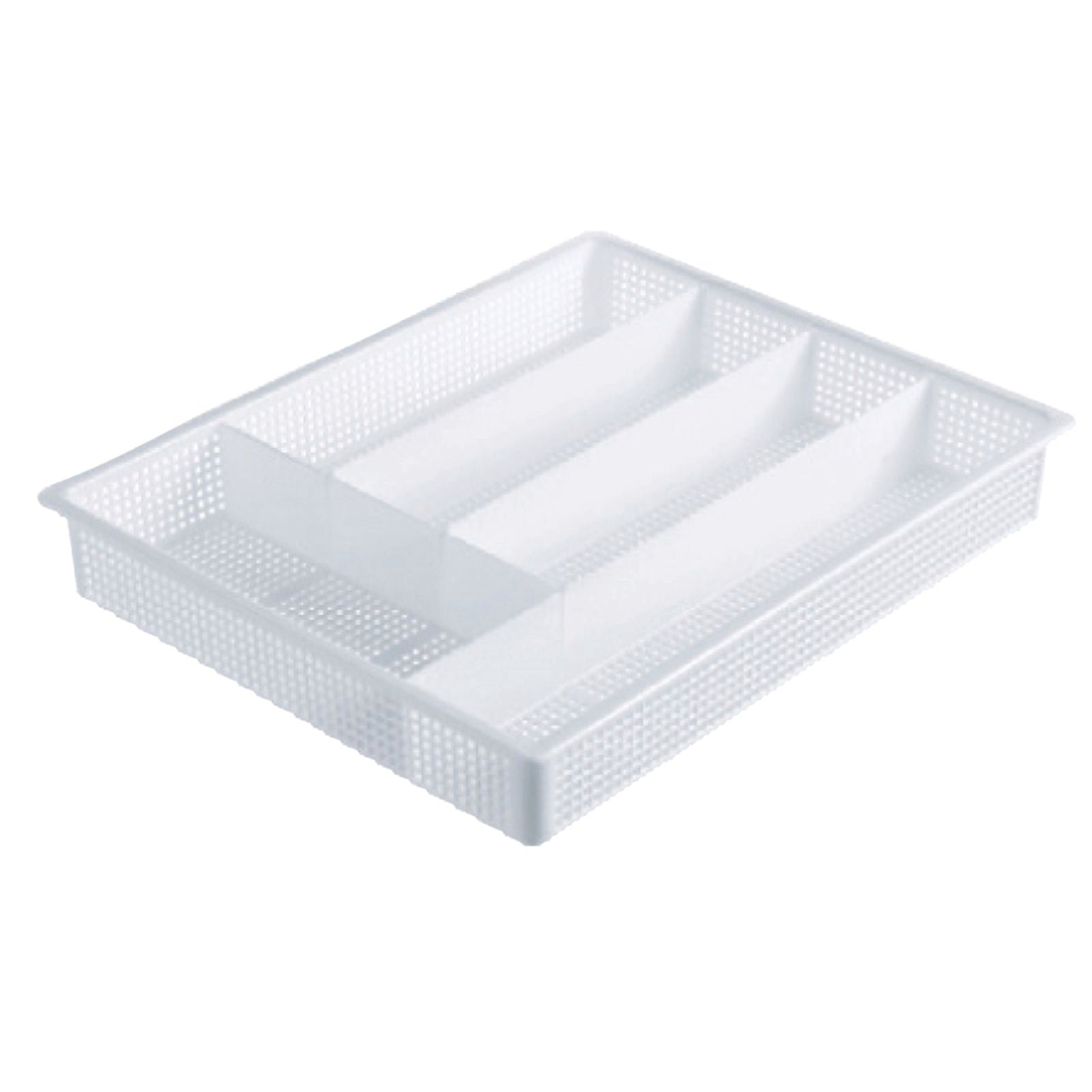 Icon Plastics 5 Compartment White Cutlery Tray HW001914WH - Double Bay Hardware